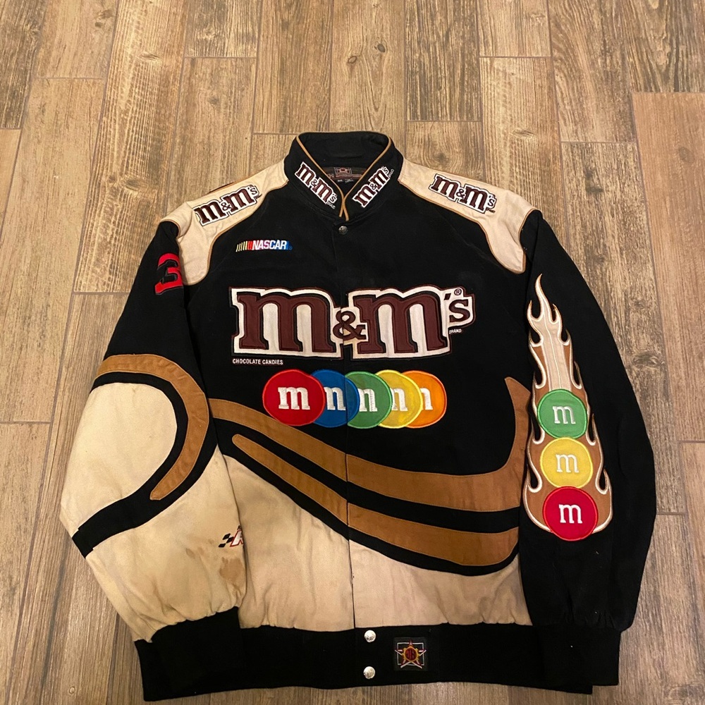 JH Design M&M's Racing Jacket - Black and Cream